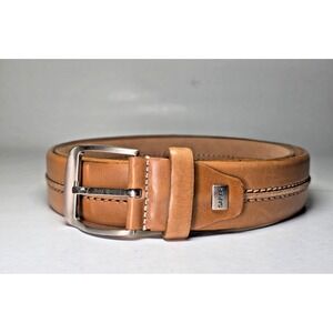SARAR Leather Belt Tan Mustard Brown Size 40/100 Handmade Turkey / Italy